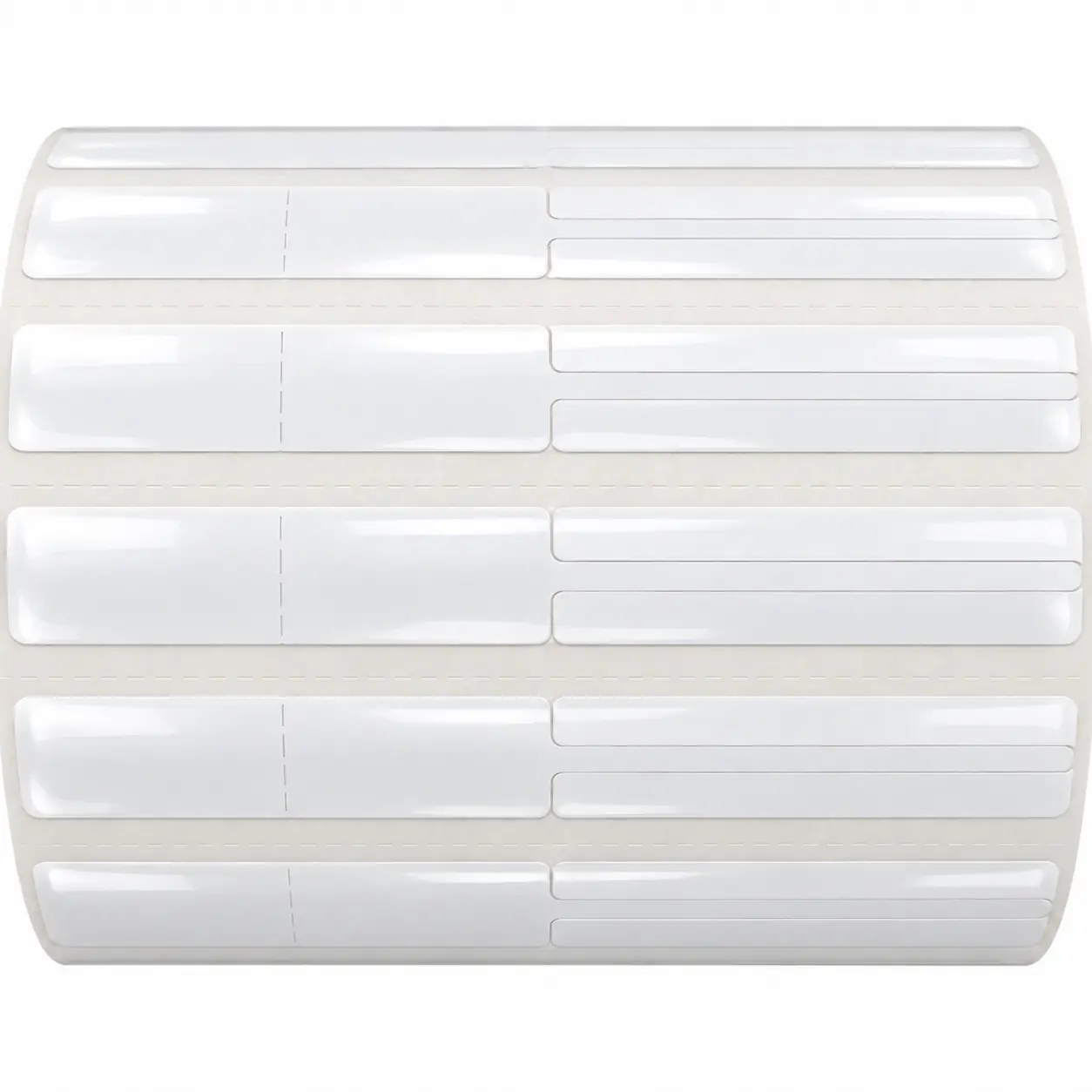 Etiquetas Crown blancas mate